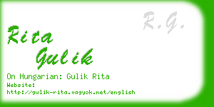 rita gulik business card